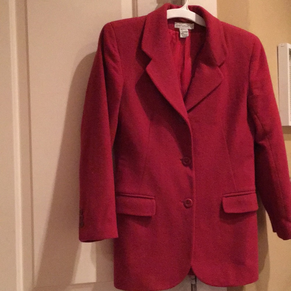 Ann Taylor Size 2 Burnt Orange Wool Blend Blazer